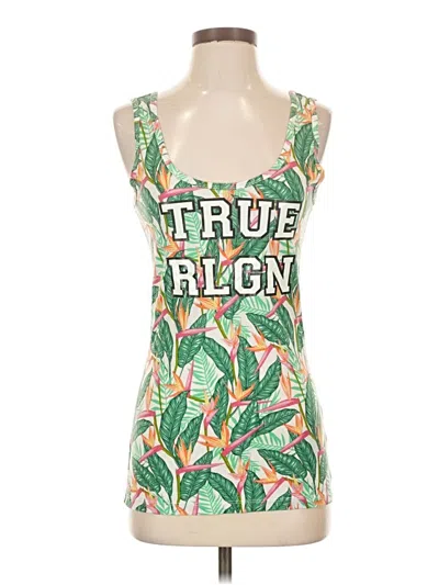 Pre-owned True Religion Tank Top Green Halter Neckline Tops