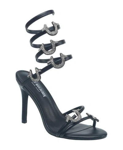 True Religion Tiana Spiral Ankle Wrap Heel In Black