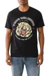 True Religion Tiger Face Graphic T-shirt In Jet Black