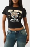 True Religion Tiger Graphic Baby T-shirt In Black
