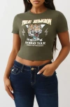 True Religion Tiger Graphic Baby T-shirt In Green