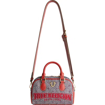 True Religion Tile Denim Mini Satchel Bag
