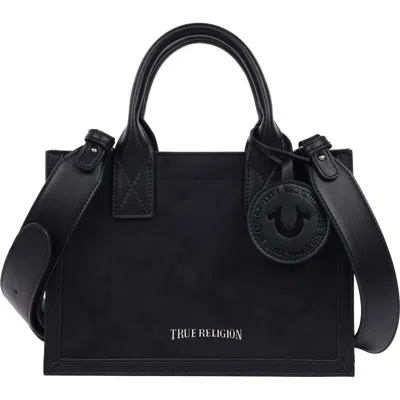 True Religion Top Handle Box Tote Bag In Black