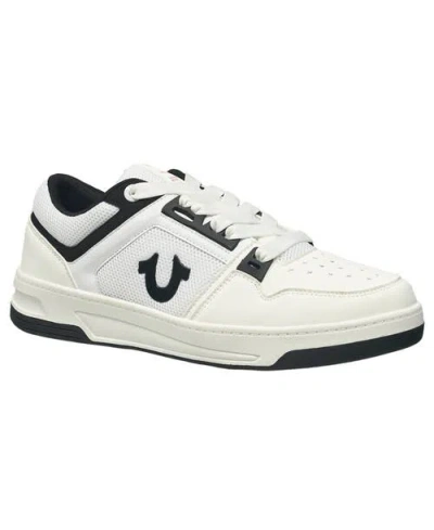 True Religion Trey Mesh Court Sneaker In White Black