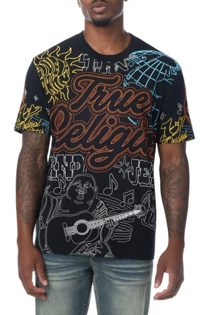 True Religion Trophy Graphic T-shirt In Black