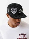 True Religion True Bear Flat Brim Cap In Black