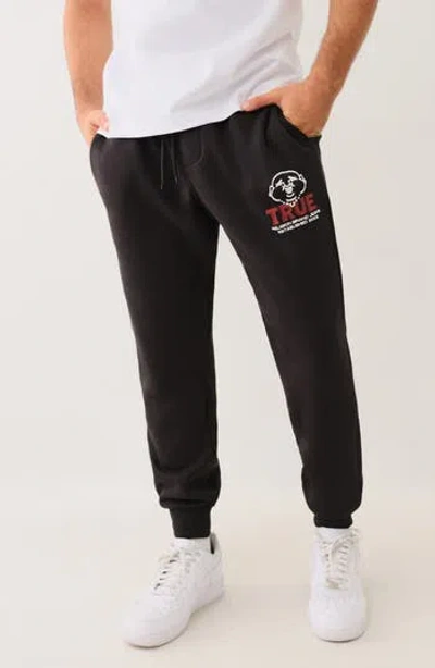 True Religion True Joggers In Jet Black