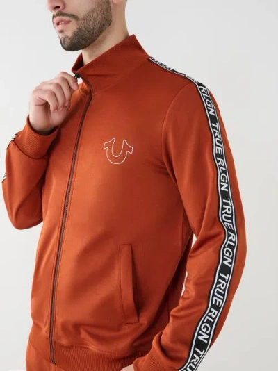 True Religion True Logo Trim Track Jacket In Orange