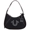 True Religion True Religon Strudded Logo Denim Hobo In Black