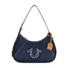 True Religion True Religon Strudded Logo Denim Hobo In Blue