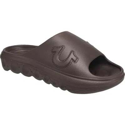 True Religion Tupac Molded Slide In Brown