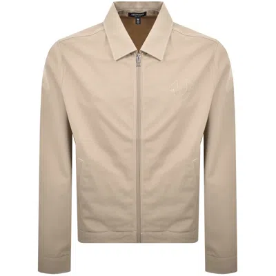True Religion Twill Bomber Jacket Beige