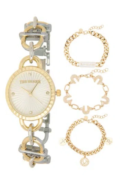 True Religion Two-tone Bracelet Watch, 27mm In Gold