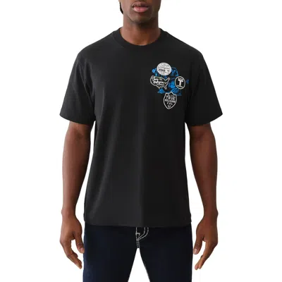 True Religion Uni Graphic T-shirt In Black