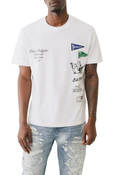 True Religion Uni Graphic T-shirt In White