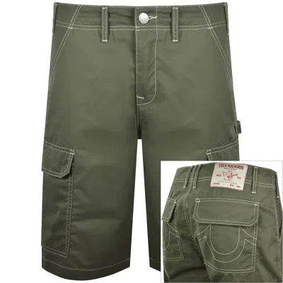 True Religion Utility Cargo Shorts Green
