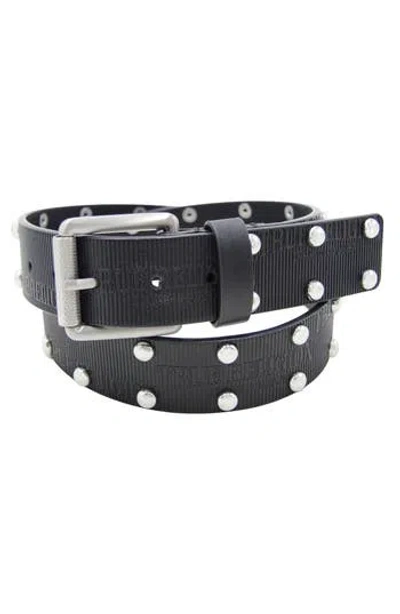 True Religion Vallow Studded Belt In Black