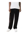 True Religion Velour Big T Straight Pant In Black