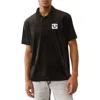 True Religion Men's Short-sleeve Velour Polo Shirt In Black