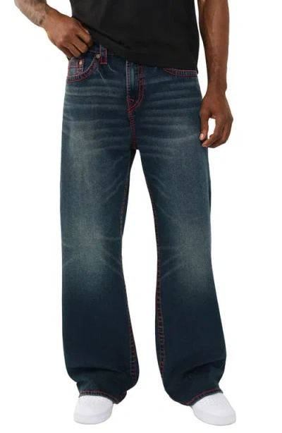 True Religion Vinny Big T Ultra Baggy Jeans In Blue