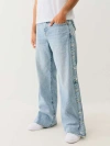 True Religion Vinny Snap Tearaway Ultra Baggy Jean In Blue