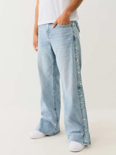 True Religion Vinny Snap Tearaway Ultra Baggy Jean In Blue