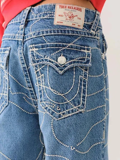 True Religion Vinny Super T Baseball Stitch Ultra Baggy Jean