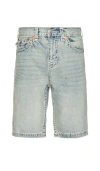 True Religion Vinny Super T Flap Ultra Baggy Short In Blue