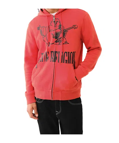 True Religion Vintage Buddha Zip Hoodie In Red
