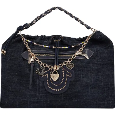 True Religion Vintage Chain Denim Hobo In Dark Denim