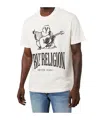 True Religion Vintage Crackle Buddha Tee In White