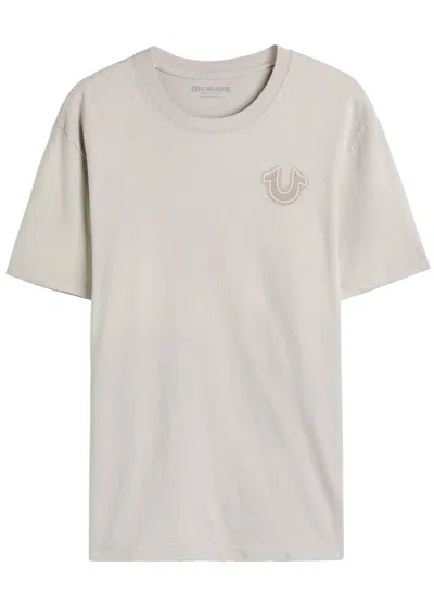 True Religion Vintage Puff Buddha Cotton T-shirt In Gray