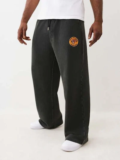 True Religion Vintage Tiger Baggy Sweatpant In Black