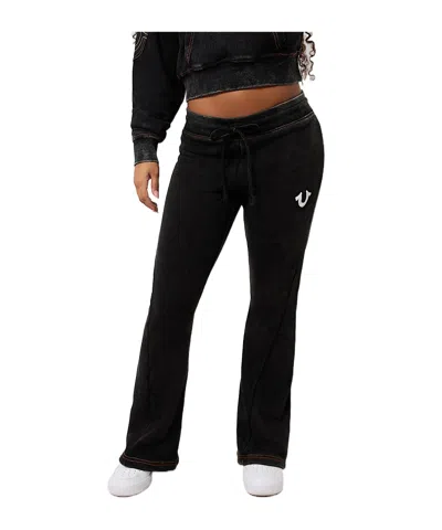 True Religion Vintage Wash Spade Pocket Low Rise Sweat Pant In Black
