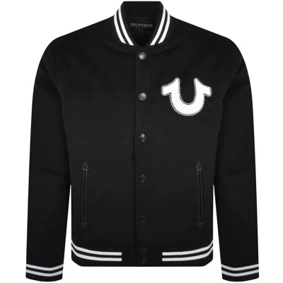 True Religion Horseshoe-embellished Bomber Jacket In Black