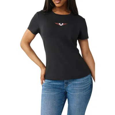 True Religion Wing Cotton Graphic T-shirt In Black