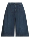True Religion Woman Denim Shorts Blue Size 31 Cotton, Polyester, Lyocell, Elastane In Blue