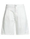 True Religion Woman Denim Shorts White Size 30 Cotton, Elastane In White