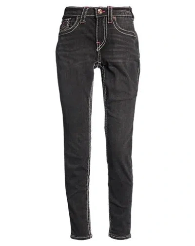 True Religion Woman Jeans Black Size 26 Cotton, Polyester, Elastane