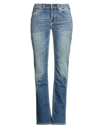 True Religion Woman Jeans Blue Size 31 Cotton, Polyester, Rayon, Elastane
