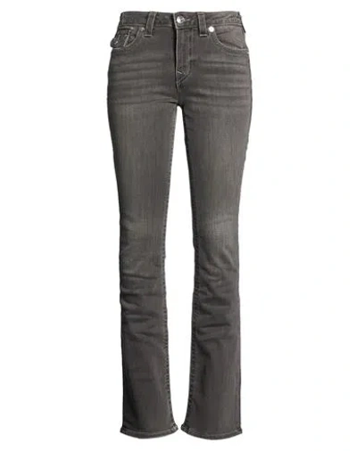 True Religion Woman Jeans Charcoal Size 31 Cotton, Polyester, Elastane In Black