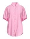 True Religion Woman Shirt Pink Size Xs Tencel, Cotton In Pink