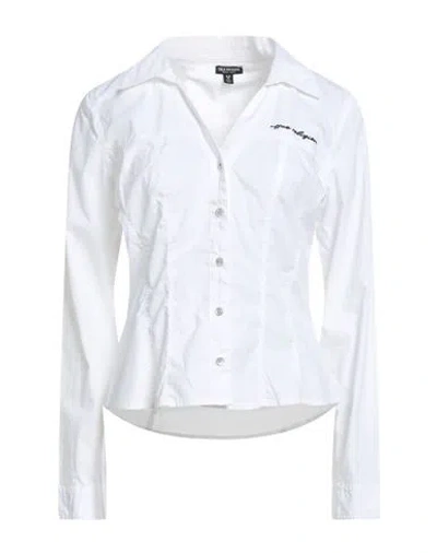 True Religion Woman Shirt White Size M Cotton, Elastane