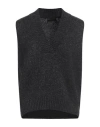 True Religion Woman Sweater Black Size L Wool, Metallic Polyester, Polyamide In Gray