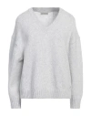 True Religion Woman Sweater Light Grey Size L Wool, Polyamide In White