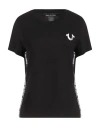 True Religion Taping Short Sleeve Cotton T-shirt In Black