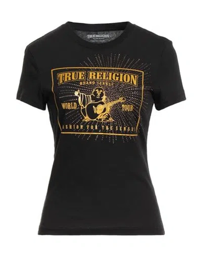True Religion Woman T-shirt Black Size L Cotton
