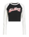 True Religion Woman T-shirt Black Size L Cotton, Elastane In Black