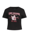 True Religion Woman T-shirt Black Size L Cotton, Elastane