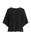 True Religion Woman T-shirt Black Size Xl Cotton, Modal, Elastane In Black